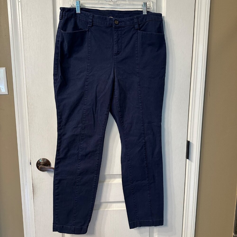 Duluth Trading Co | 14 x 31 Navy Blue Workday Warrior Chino Pants Office Outdoor